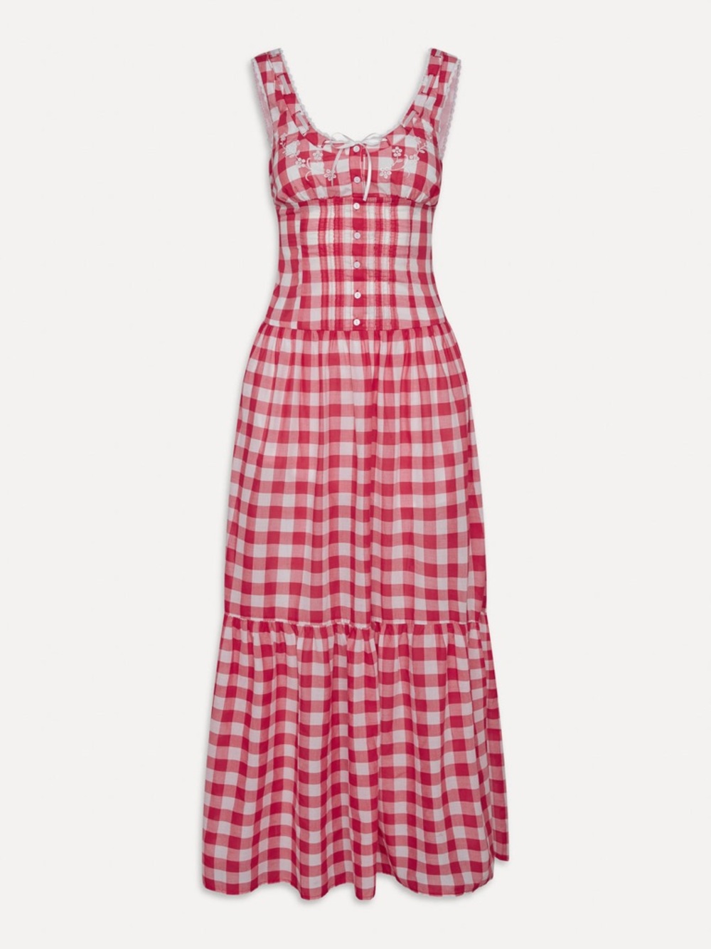 Frankie's Bikinis x Bella Hadid  Gingham Maxi Dress